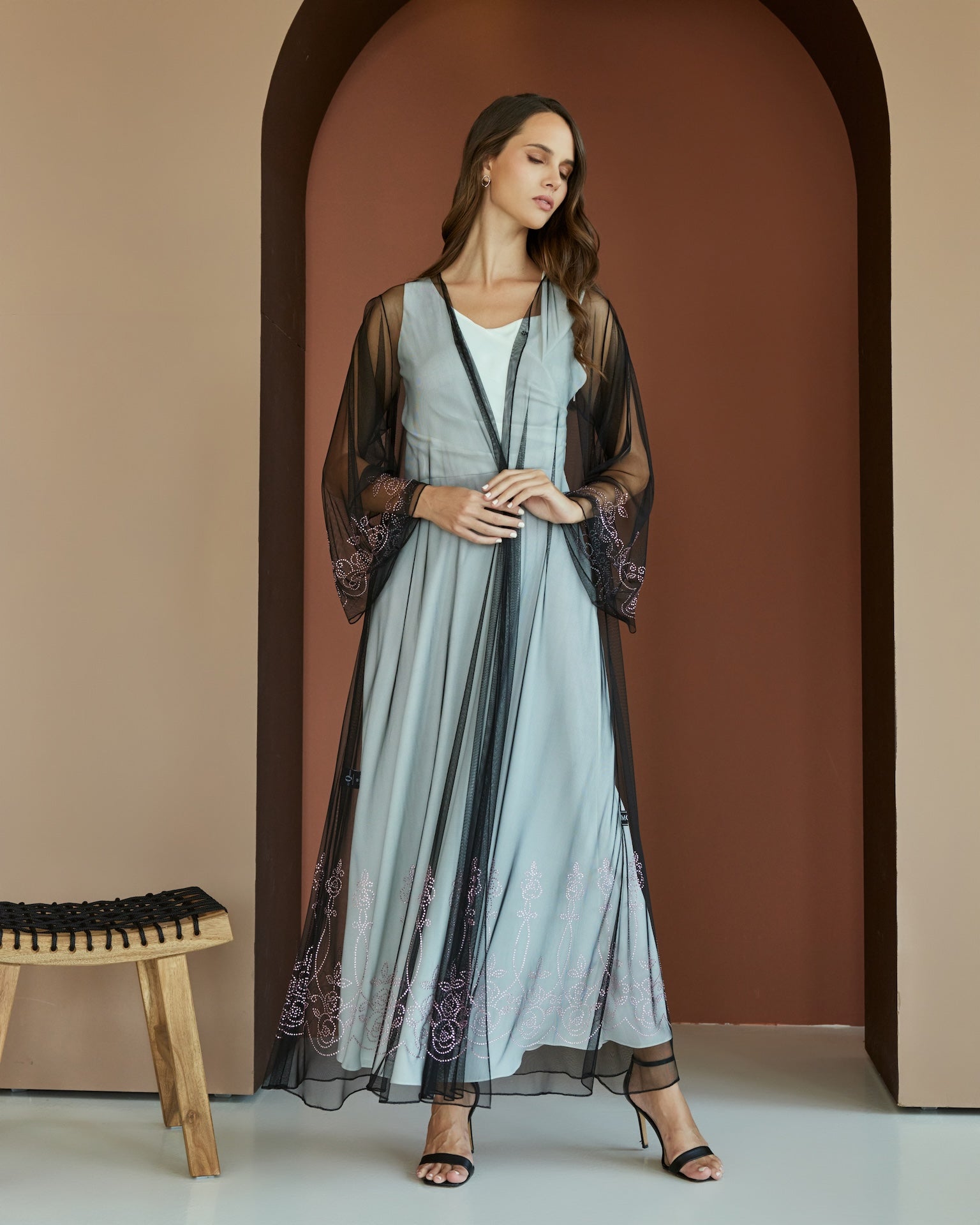Claudia - The McQueen Boutique - Abaya - Abaya Dubai - Abaya Abu Dhabi - Abaya UAE - Abaya - Elegant - Luxury - Emirati - Classic - Modern - Occasion - Traditional - Trends - Embroidery - Modes