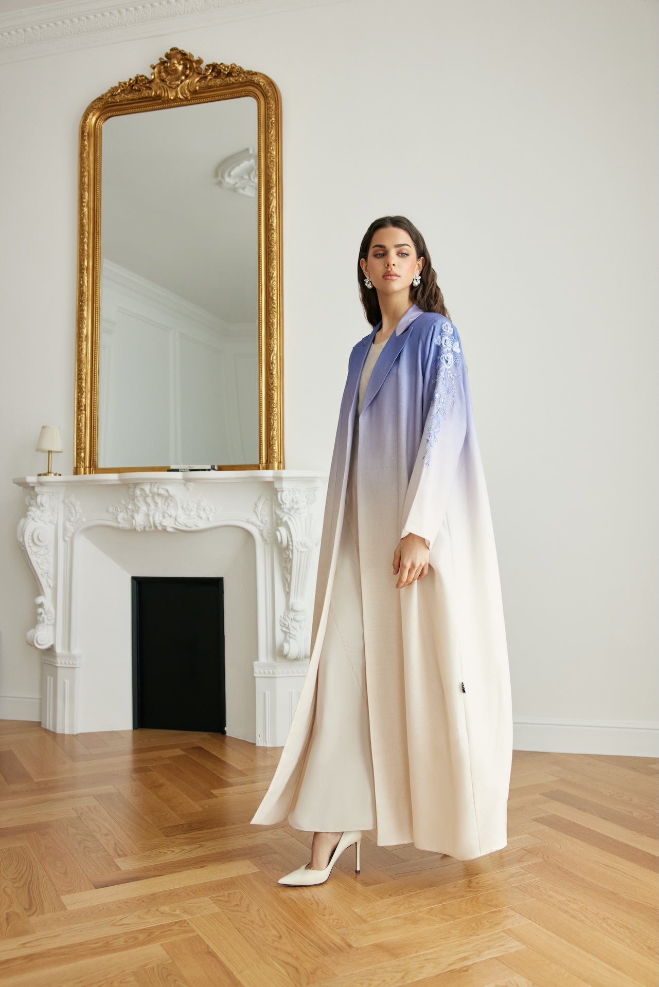 Dawn Sky - The McQueen Boutique - Abaya - Abaya Dubai - Abaya Abu Dhabi - Abaya UAE - Abaya - Elegant - Luxury - Emirati - Classic - Modern - Occasion - Traditional - Trends - Embroidery - Modes