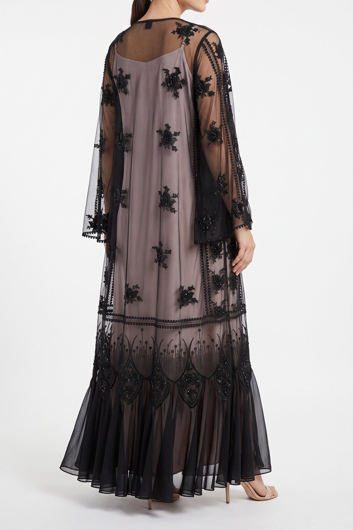 Arabella Beaded - The McQueen Boutique - Abaya - Abaya Dubai - Abaya Abu Dhabi - Abaya UAE - Abaya - Elegant - Luxury - Emirati - Classic - Modern - Occasion - Traditional - Trends - Embroidery - Modes