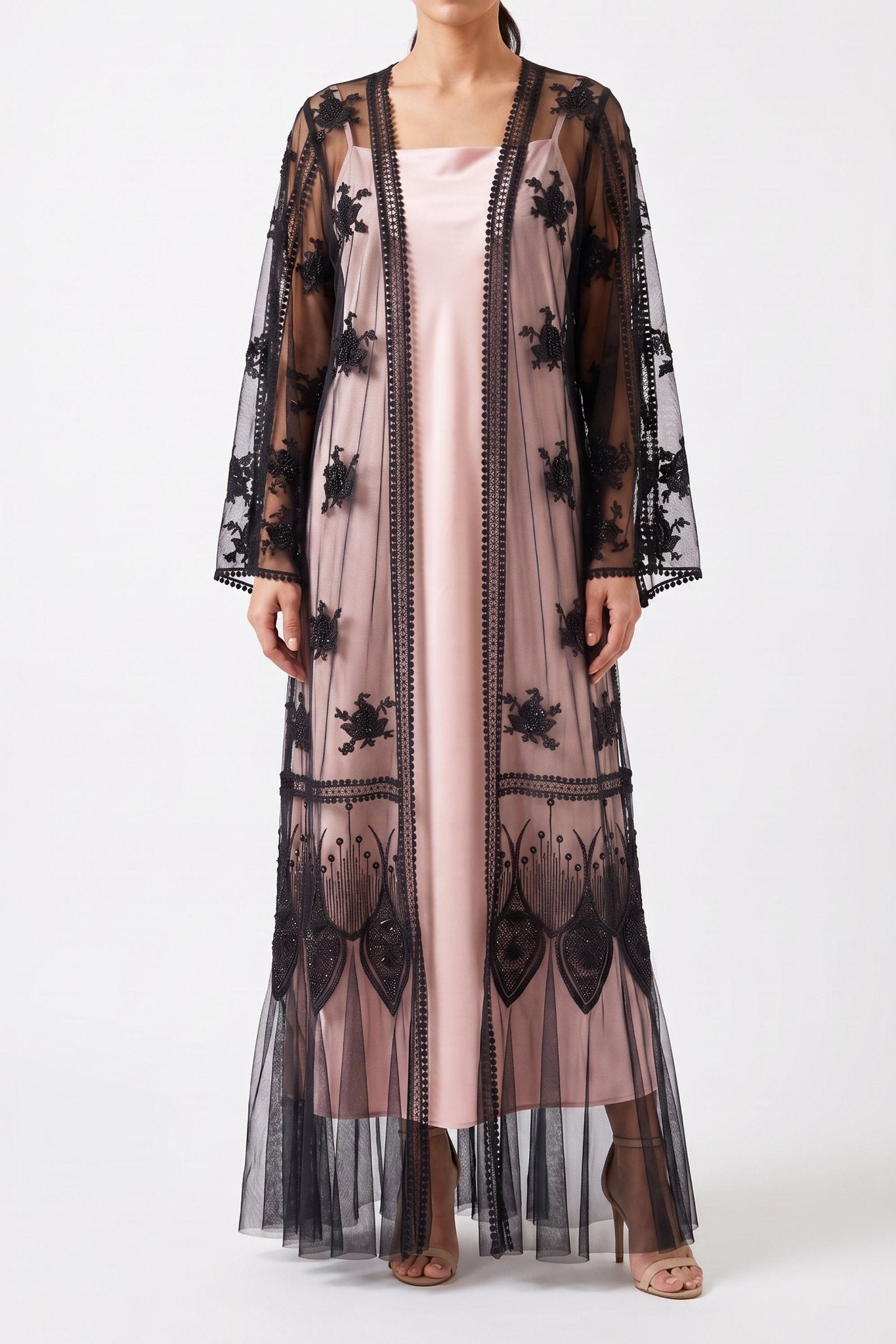 Arabella Beaded - The McQueen Boutique - Abaya - Abaya Dubai - Abaya Abu Dhabi - Abaya UAE - Abaya - Elegant - Luxury - Emirati - Classic - Modern - Occasion - Traditional - Trends - Embroidery - Modes