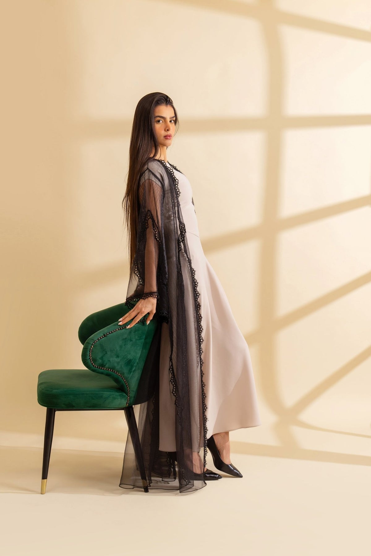 Celestine - The McQueen Boutique - Abaya - Abaya Dubai - Abaya Abu Dhabi - Abaya UAE - Abaya - Elegant - Luxury - Emirati - Classic - Modern - Occasion - Traditional - Trends - Embroidery - Modes