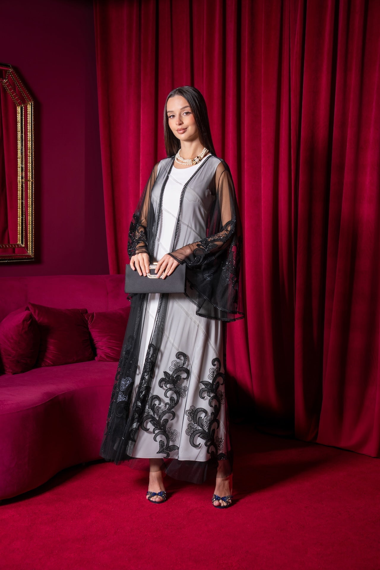 Dalia Royale - The McQueen Boutique - Abaya - Abaya Dubai - Abaya Abu Dhabi - Abaya UAE - Abaya - Elegant - Luxury - Emirati - Classic - Modern - Occasion - Traditional - Trends - Embroidery - Modes