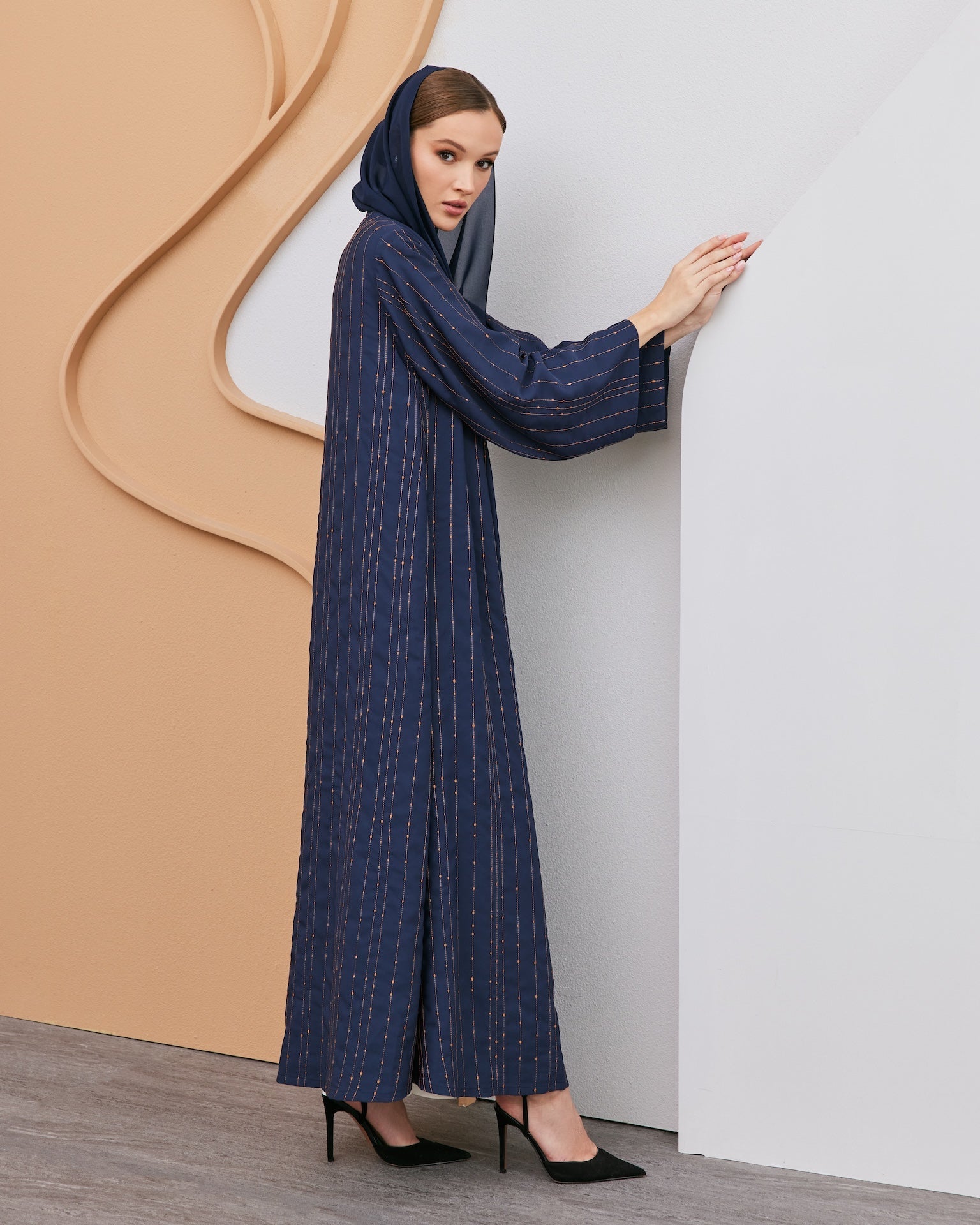 Farah - A - The McQueen Boutique - Abaya - Abaya Dubai - Abaya Abu Dhabi - Abaya UAE - Abaya - Elegant - Luxury - Emirati - Classic - Modern - Occasion - Traditional - Trends - Embroidery - Modes