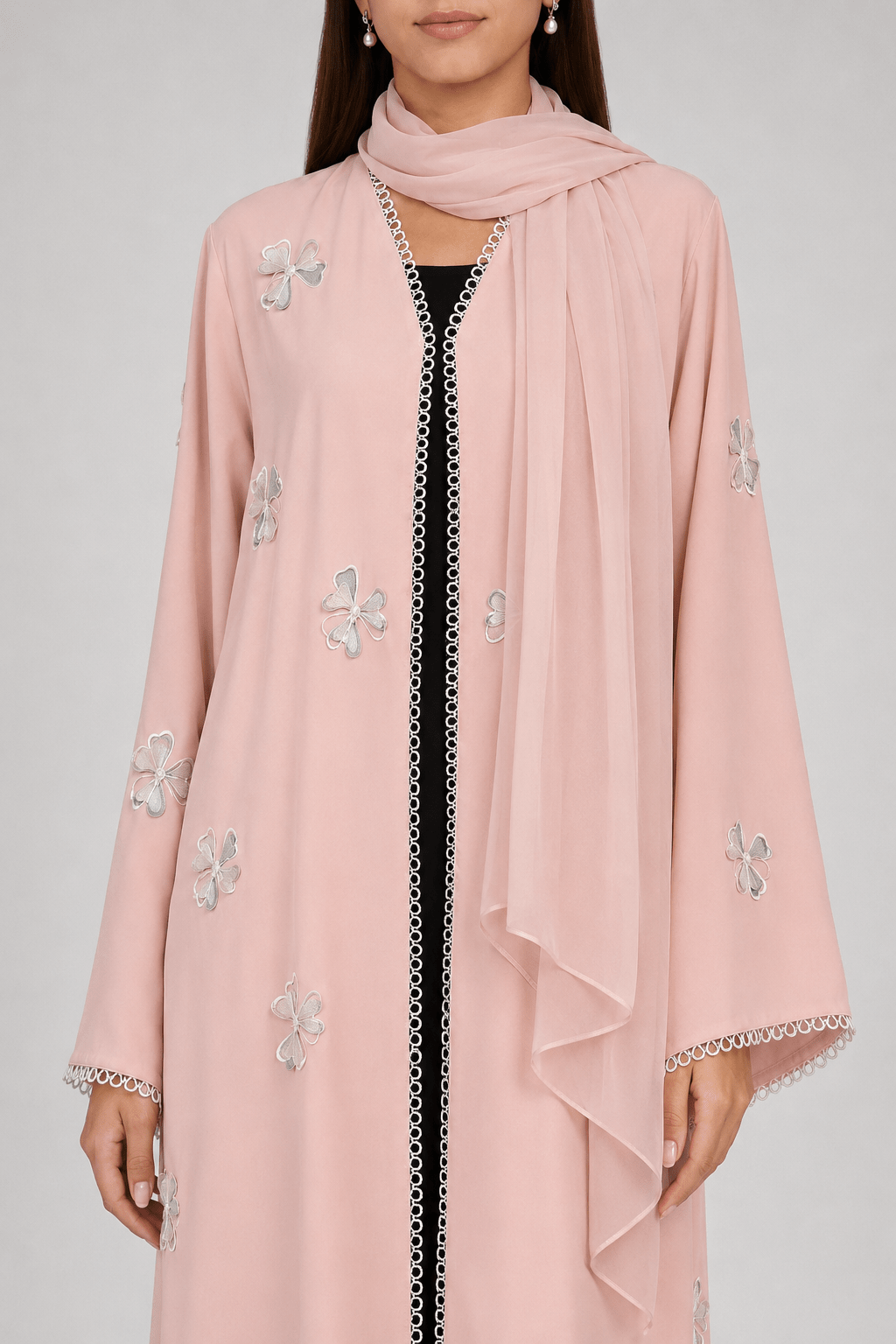 Lumi Pink - The McQueen Boutique - Abaya - Abaya Dubai - Abaya Abu Dhabi - Abaya UAE - Abaya - Elegant - Luxury - Emirati - Classic - Modern - Occasion - Traditional - Trends - Embroidery - Modes