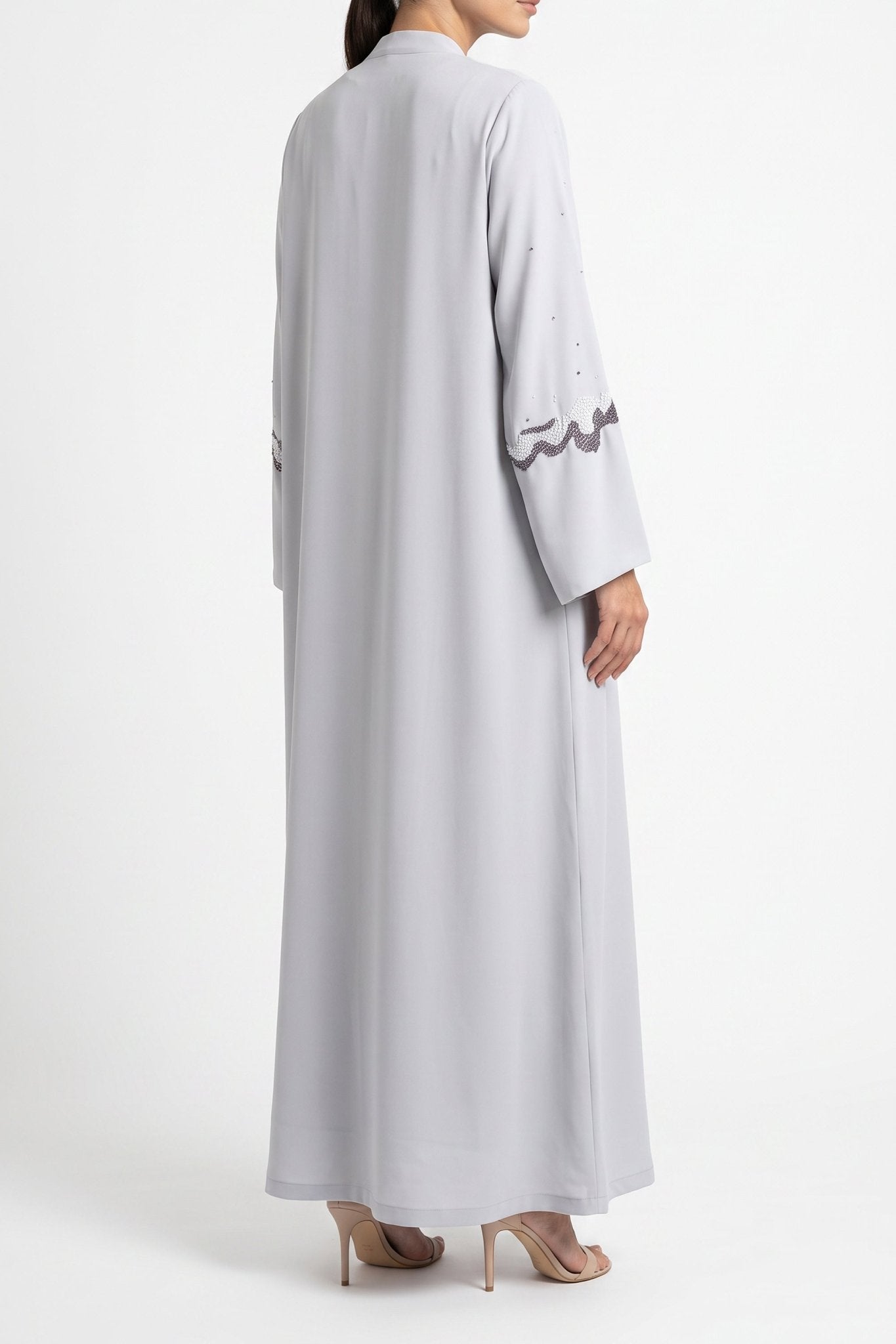 Lumina Wave - The McQueen Boutique - Abaya - Abaya Dubai - Abaya Abu Dhabi - Abaya UAE - Abaya - Elegant - Luxury - Emirati - Classic - Modern - Occasion - Traditional - Trends - Embroidery - Modes