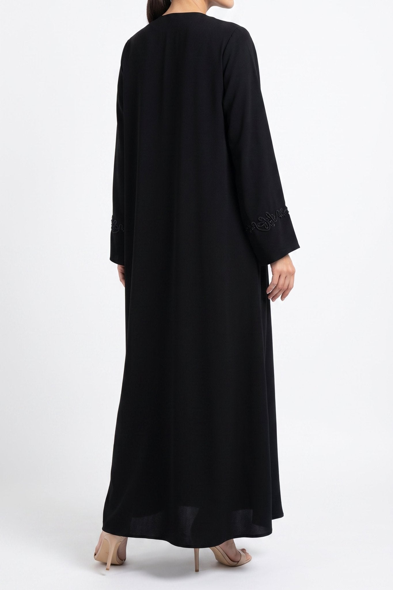 Midnight Aura - The McQueen Boutique - Abaya - Abaya Dubai - Abaya Abu Dhabi - Abaya UAE - Abaya - Elegant - Luxury - Emirati - Classic - Modern - Occasion - Traditional - Trends - Embroidery - Modes