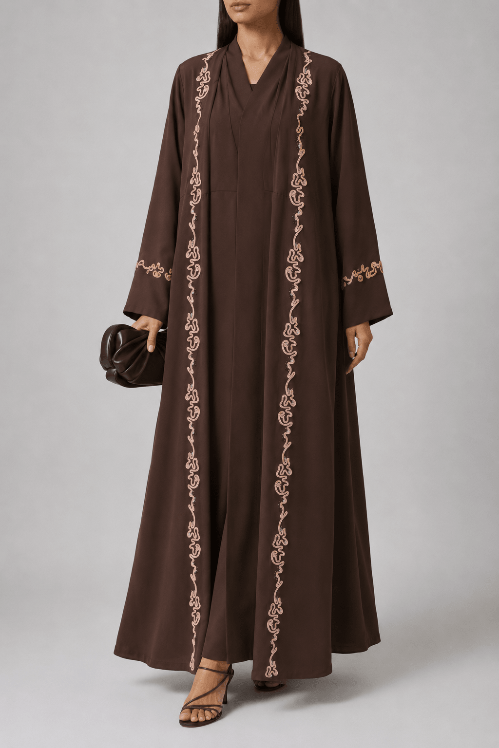 Midnight Lily - The McQueen Boutique - Abaya - Abaya Dubai - Abaya Abu Dhabi - Abaya UAE - Abaya - Elegant - Luxury - Emirati - Classic - Modern - Occasion - Traditional - Trends - Embroidery - Modes