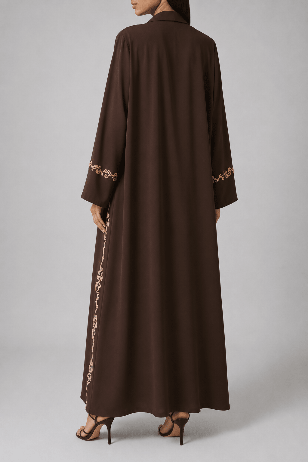 Midnight Lily - The McQueen Boutique - Abaya - Abaya Dubai - Abaya Abu Dhabi - Abaya UAE - Abaya - Elegant - Luxury - Emirati - Classic - Modern - Occasion - Traditional - Trends - Embroidery - Modes