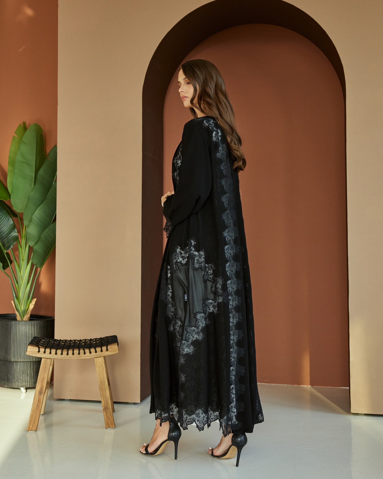 Midnight Mirage - The McQueen Boutique - Abaya - Abaya Dubai - Abaya Abu Dhabi - Abaya UAE - Abaya - Elegant - Luxury - Emirati - Classic - Modern - Occasion - Traditional - Trends - Embroidery - Modes