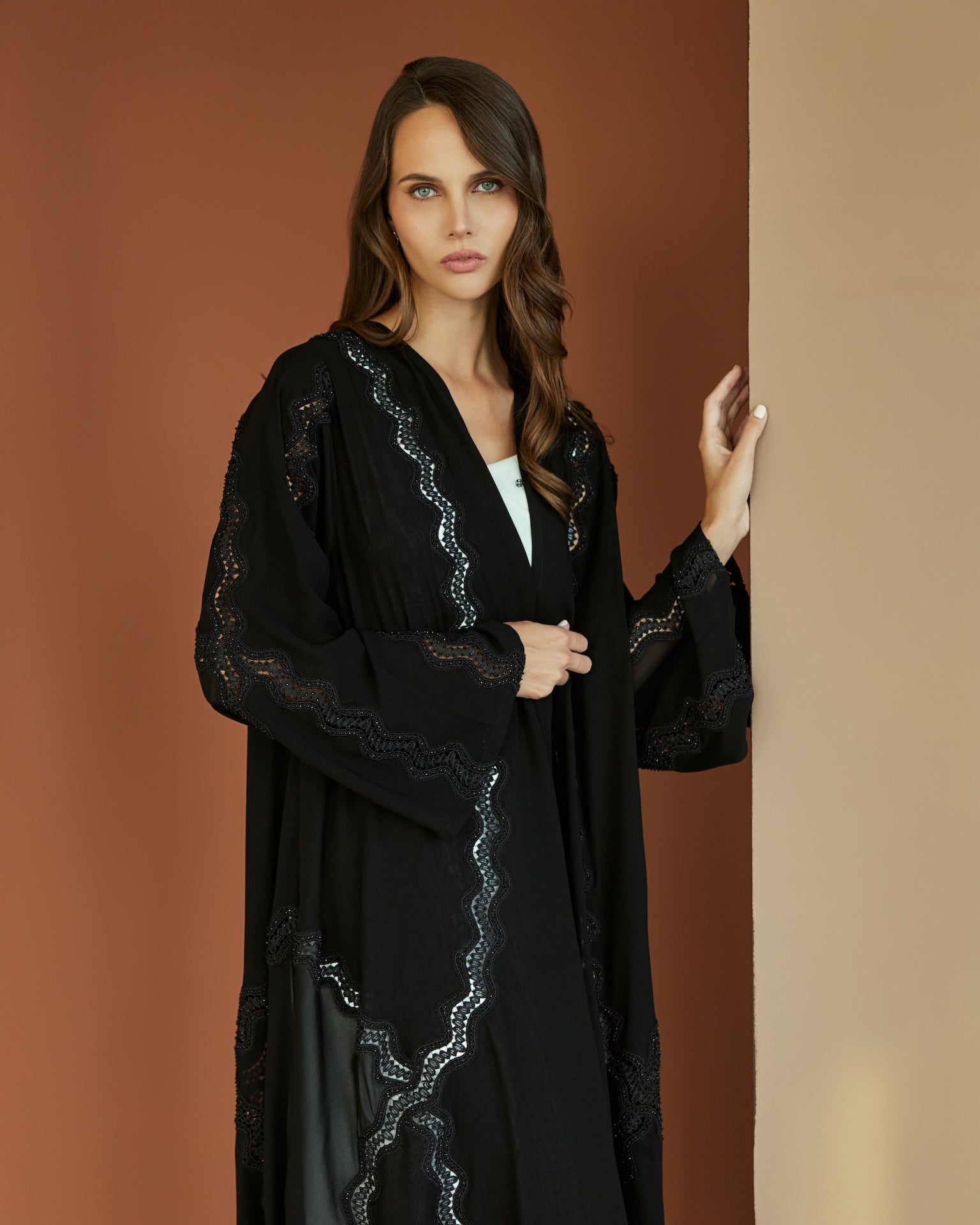 Nayla - The McQueen Boutique - Abaya - Abaya Dubai - Abaya Abu Dhabi - Abaya UAE - Abaya - Elegant - Luxury - Emirati - Classic - Modern - Occasion - Traditional - Trends - Embroidery - Modes