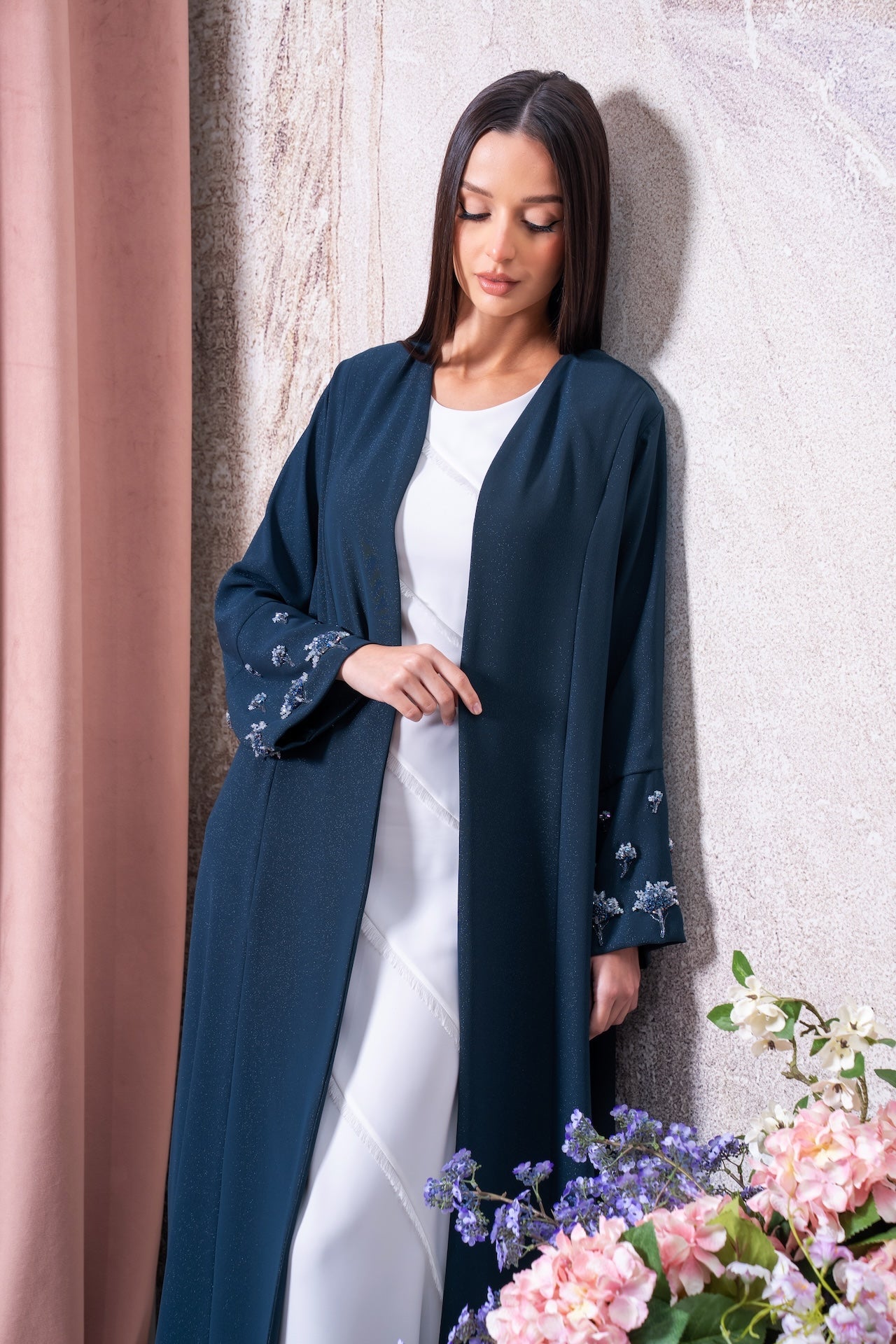 Rivana - The McQueen Boutique - Abaya - Abaya Dubai - Abaya Abu Dhabi - Abaya UAE - Abaya - Elegant - Luxury - Emirati - Classic - Modern - Occasion - Traditional - Trends - Embroidery - Modes