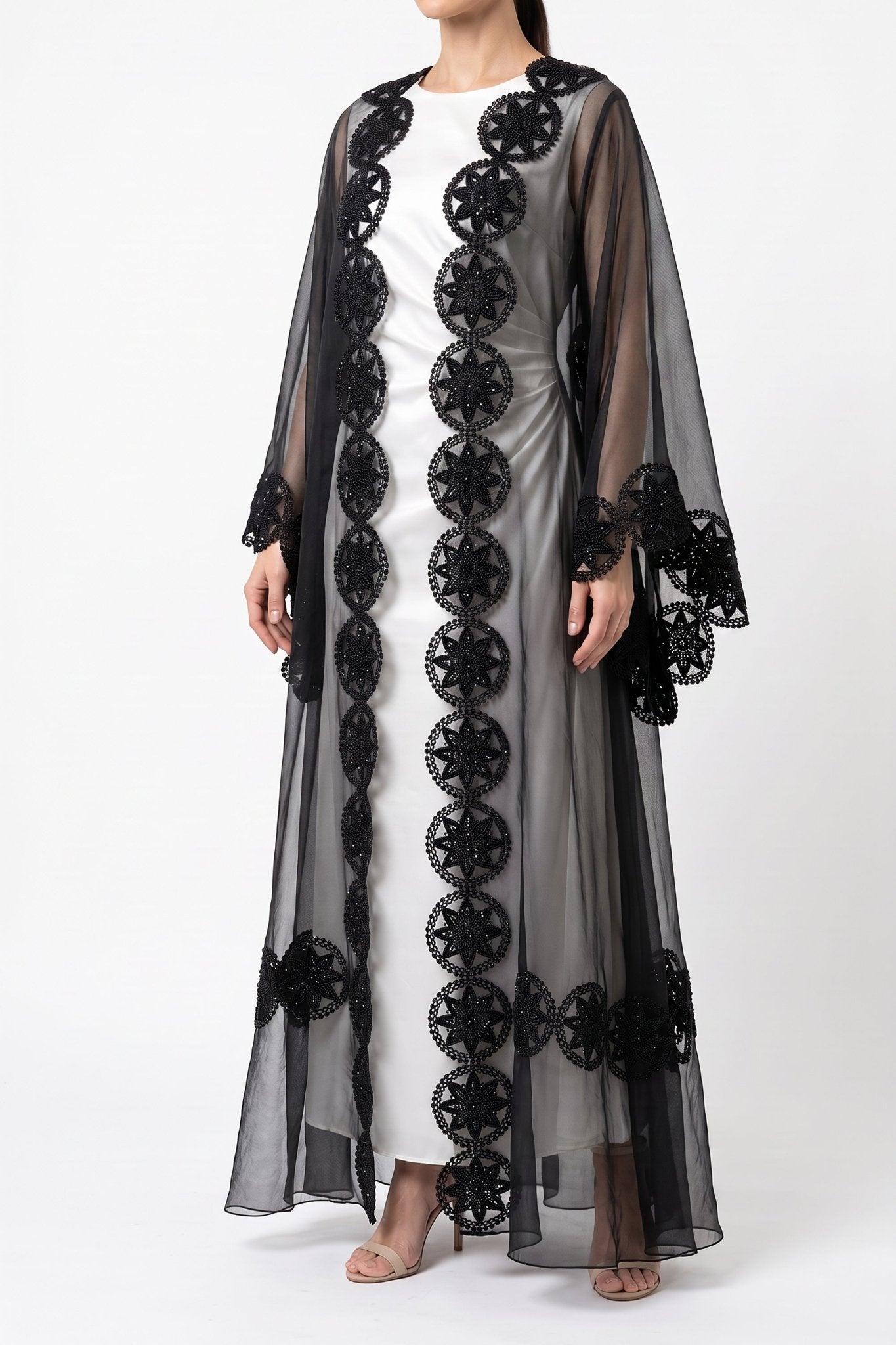 Rosette - The McQueen Boutique - Abaya - Abaya Dubai - Abaya Abu Dhabi - Abaya UAE - Abaya - Elegant - Luxury - Emirati - Classic - Modern - Occasion - Traditional - Trends - Embroidery - Modes