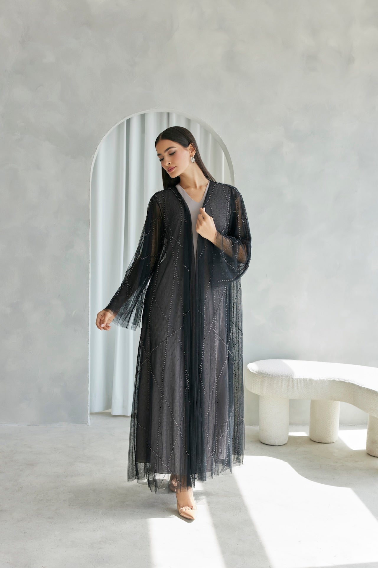 Stellar - The McQueen Boutique - Abaya - Abaya Dubai - Abaya Abu Dhabi - Abaya UAE - Abaya - Elegant - Luxury - Emirati - Classic - Modern - Occasion - Traditional - Trends - Embroidery - Modes