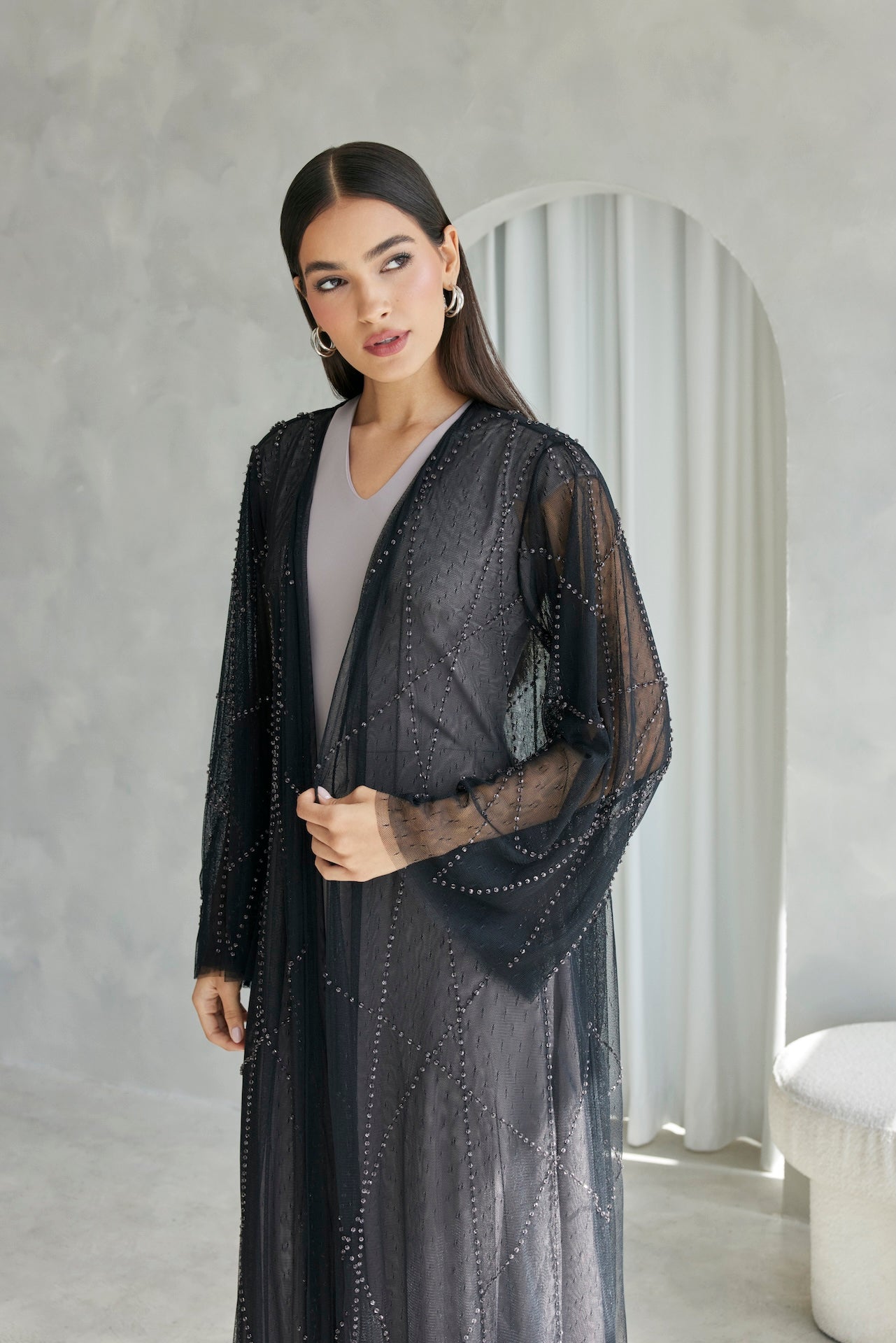 Stellar - The McQueen Boutique - Abaya - Abaya Dubai - Abaya Abu Dhabi - Abaya UAE - Abaya - Elegant - Luxury - Emirati - Classic - Modern - Occasion - Traditional - Trends - Embroidery - Modes